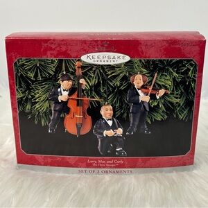 HALLMARK KEEPSAKE the Label Musical Trio Ornaments - “THE THREE STOOGES”
